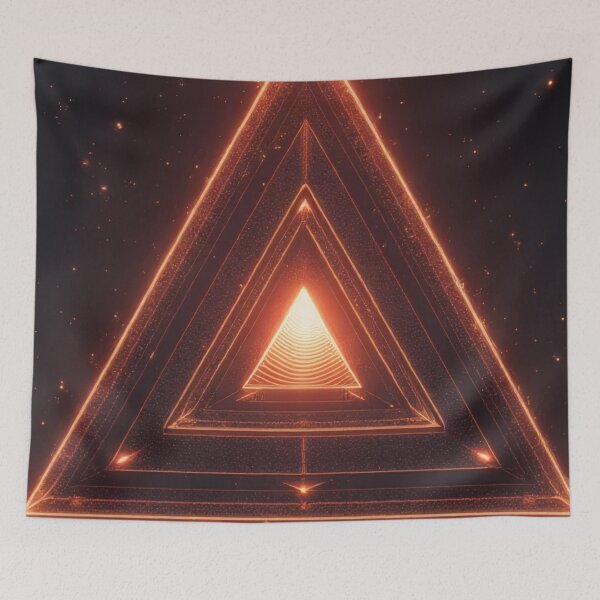 Item preview, Luminous pyramids in cosmic space designed and sold by Mianku | Für das Leben.