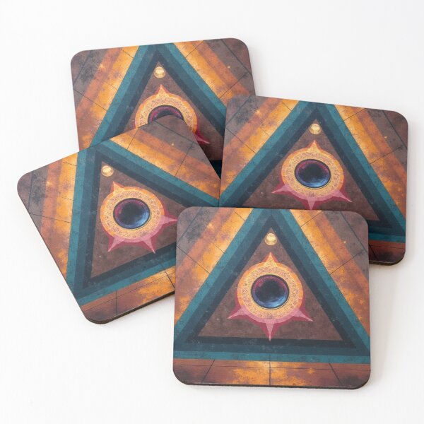 Item preview, Abstract triangle with golden eye and sphere designed and sold by Mianku | Für das Leben.