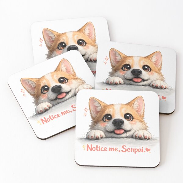 Item preview, Notice Me Senpai Corgi - Cute Anime Style Puppy Dog designed and sold by ChubbyGoong.