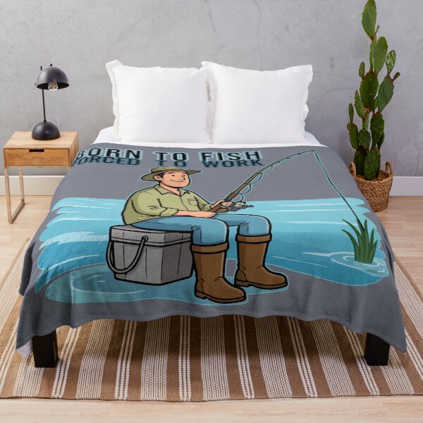 Item preview, Born to Fish Forced to Work designed and sold by Moxie Ink Lady.