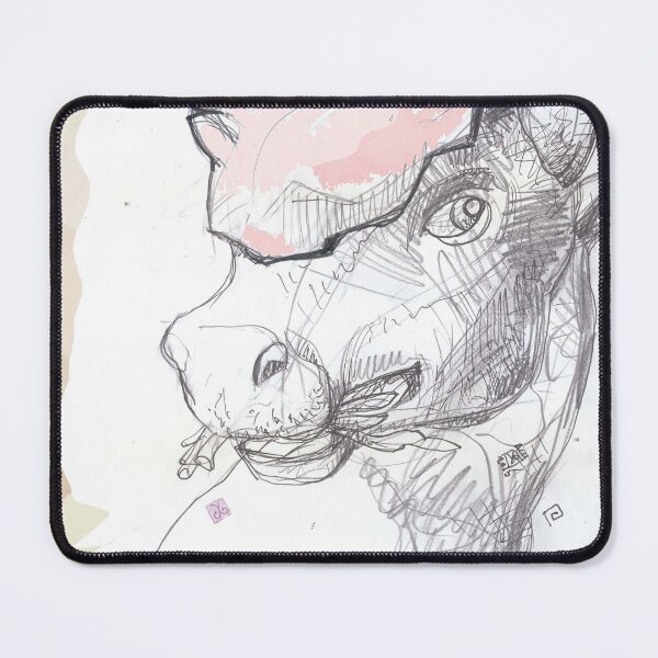 Item preview, Vegetarian Bull With Pig Mask (Original Painting by ACCI) designed and sold by VanyssaGraphics.