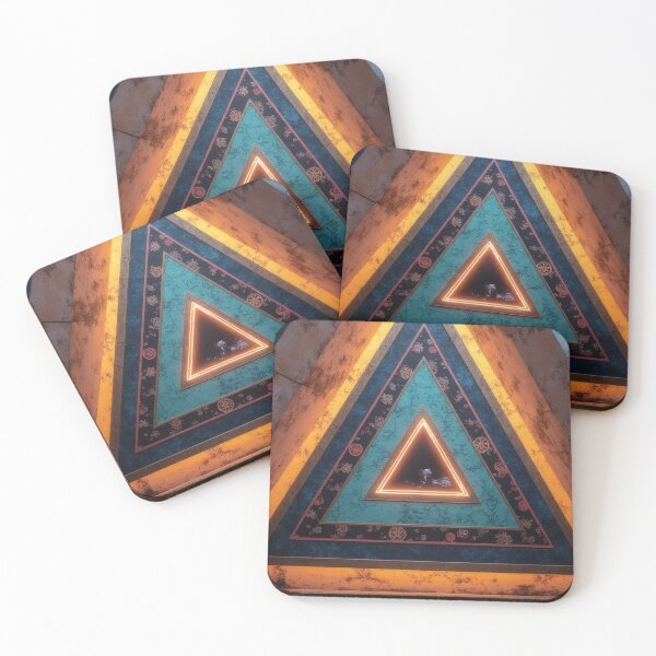 Item preview, Framed triangles with neon lights and patterns designed and sold by Mianku | Für das Leben.