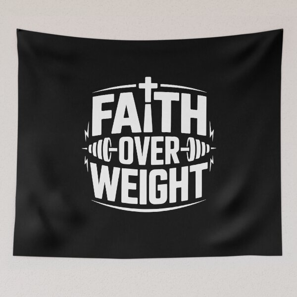 Item preview, Faith Over Weight Christian Fitness designed and sold by MooonTees.