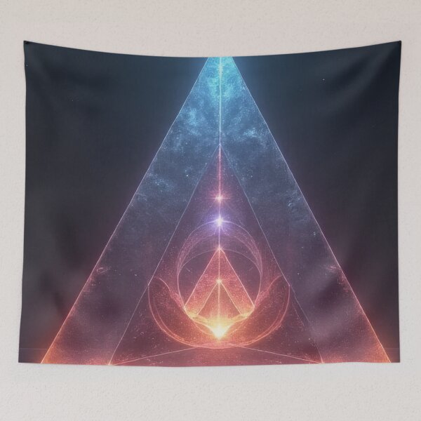 Item preview, Luminous pyramid above calm water designed and sold by Mianku | Für das Leben.