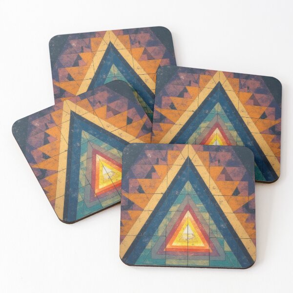 Item preview, Geometric triangles in warm and cool tones designed and sold by Mianku | Für das Leben.