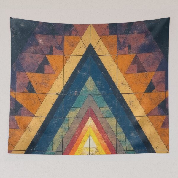 Item preview, Geometric triangles in warm and cool tones designed and sold by Mianku | Für das Leben.