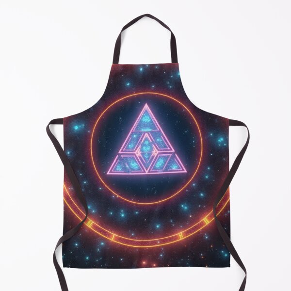 Item preview, Neon triangle in a cosmic ring with stars designed and sold by Mianku | Für das Leben.