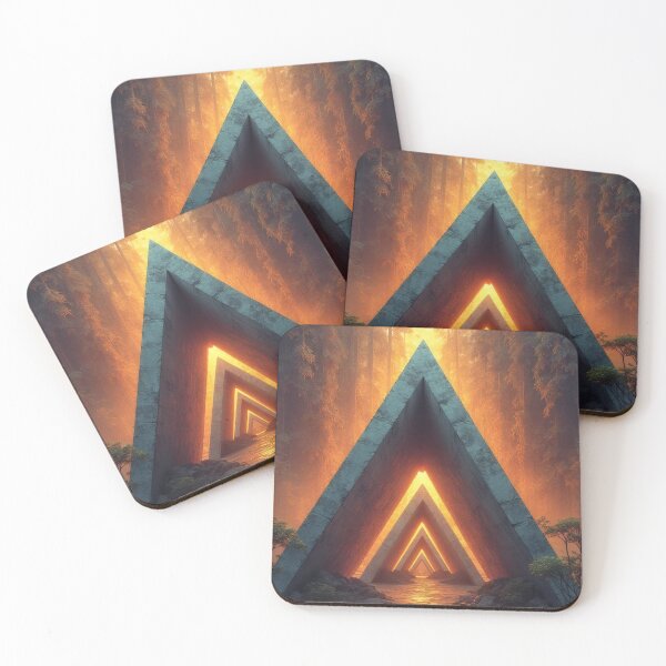 Item preview, Geometric tunnels in the golden forest light designed and sold by Mianku | Für das Leben.
