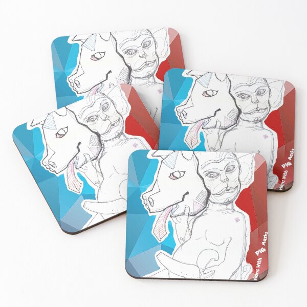 Item preview, Vegetarian Monkey With Pig Mask (Original Painting by ACCI) designed and sold by VanyssaGraphics.
