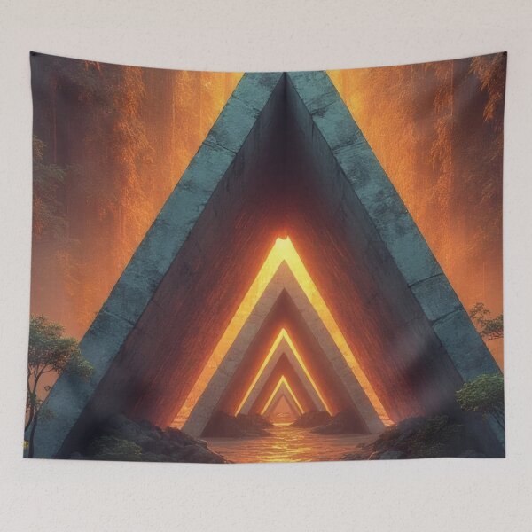 Item preview, Geometric tunnels in the golden forest light designed and sold by Mianku | Für das Leben.