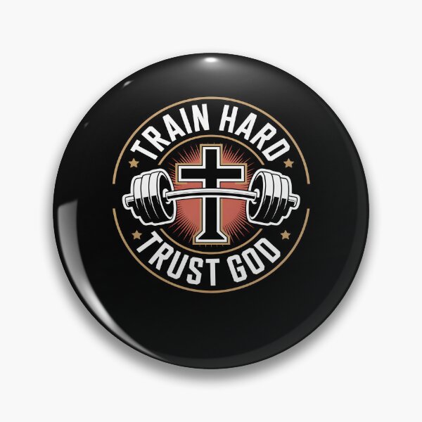 Artikelvorschau, Train Hard Trust God Fitness Glaube entworfen und verkauft von MooonTees.