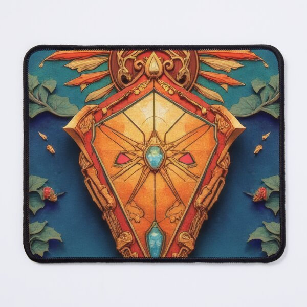Item preview, Ornate shield with sun symbolism and gemstones designed and sold by Mianku | Für das Leben.