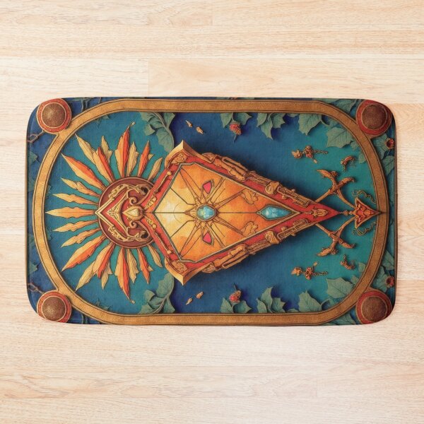Item preview, Ornate shield with sun symbolism and gemstones designed and sold by Mianku | Für das Leben.