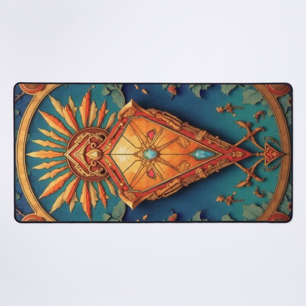 Item preview, Ornate shield with sun symbolism and gemstones designed and sold by Mianku | Für das Leben.