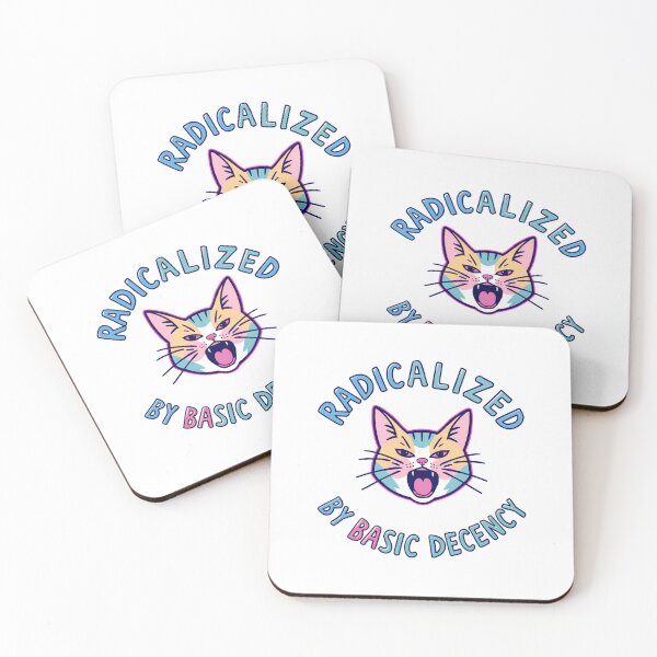 Item preview, Radicalized By Basic Decency Inspires Social Justice Voices Everywhere Cat kitten lovers designed and sold by SkeletonsDanger.