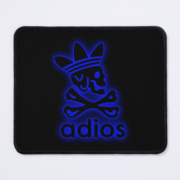 Item preview, Adios Skull Neon Blue Sticker T-Shirt designed and sold by Runnada.