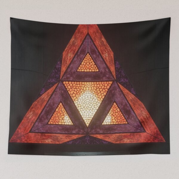 Item preview, Luminous triangular structure in a dark room designed and sold by Mianku | Für das Leben.
