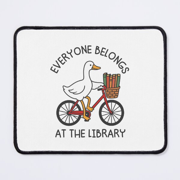 Item preview, Everyone belongs at the library Cute Librarian Goose Book Lover designed and sold by gunaone-design.