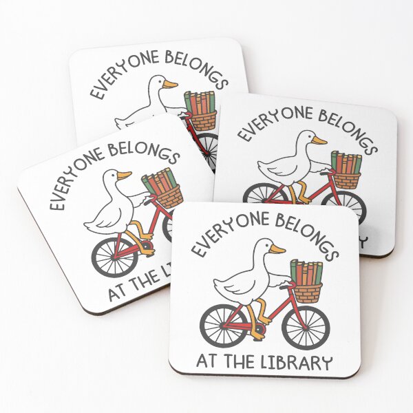 Item preview, Everyone belongs at the library Cute Librarian Goose Book Lover designed and sold by gunaone-design.