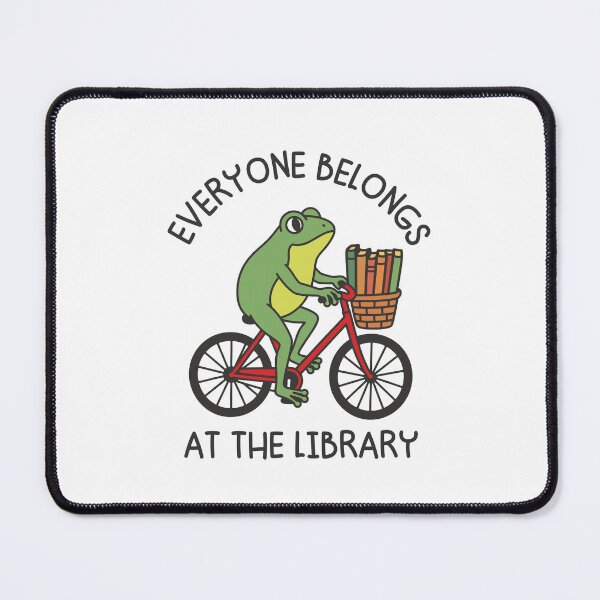 Item preview, Everyone belongs at the library Cute Librarian Frog Book Lover designed and sold by gunaone-design.