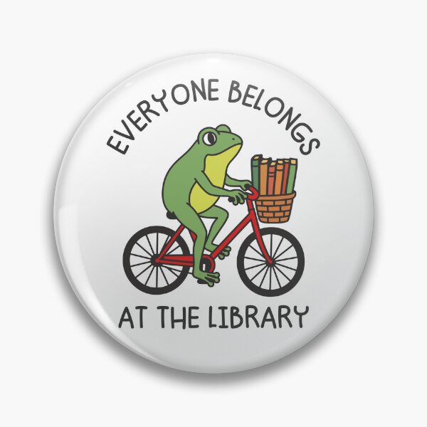 Item preview, Everyone belongs at the library Cute Librarian Frog Book Lover designed and sold by gunaone-design.