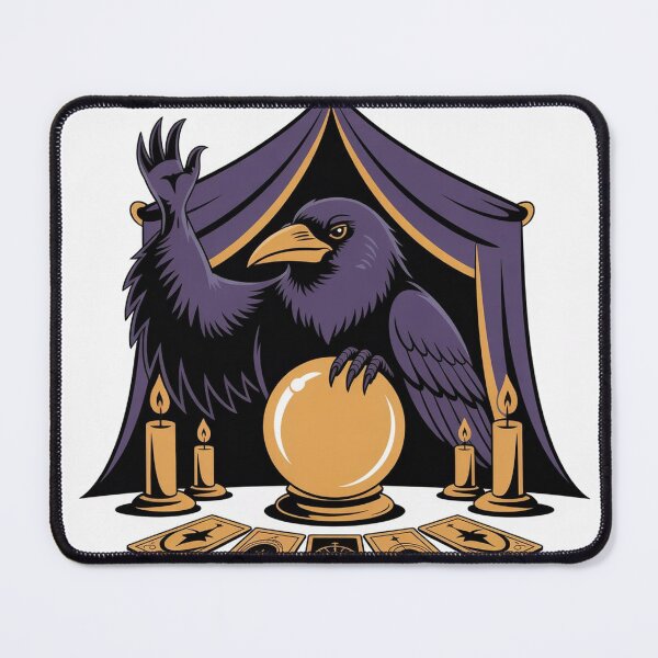 Item preview, Crow Fortune Teller T-Shirt — Mystical Bird Gift, Tarot Art, Witch Lover designed and sold by TheFlamedArts.