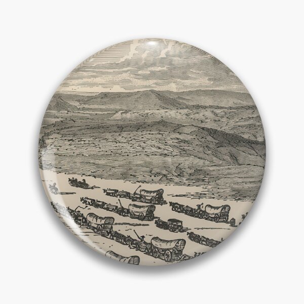 Item preview, Santa Fe Trail Wagon Caravan 1844 Frontier Illustration designed and sold by TheSoulOfArt.