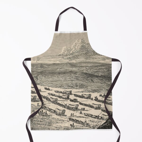 Item preview, Santa Fe Trail Wagon Caravan 1844 Frontier Illustration designed and sold by TheSoulOfArt.
