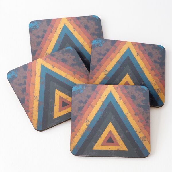 Item preview, Colorful triangles in concentric layers and textures designed and sold by Mianku | Für das Leben.