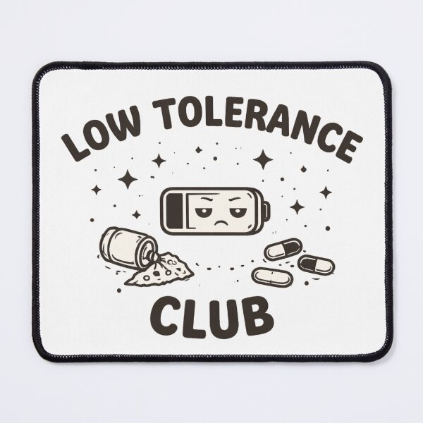 Item preview, Low Tolerance Club – Funny Introvert Mood Graphic Tee designed and sold by Inkae Studio.
