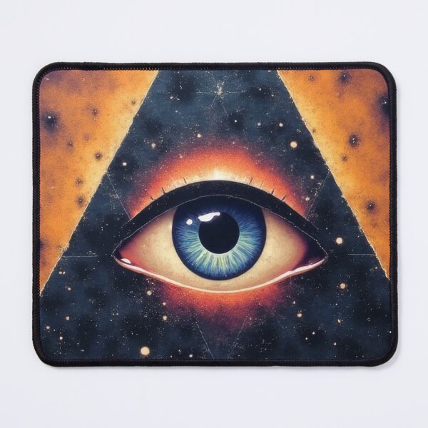 Item preview, All-seeing eye in a cosmic triangular constellation designed and sold by Mianku | Für das Leben.