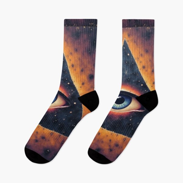 Item preview, All-seeing eye in a cosmic triangular constellation designed and sold by Mianku | Für das Leben.