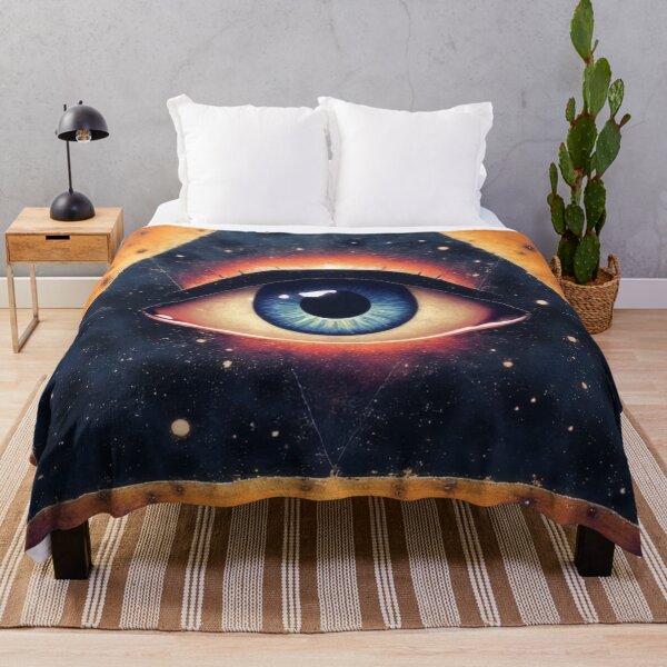 Item preview, All-seeing eye in a cosmic triangular constellation designed and sold by Mianku | Für das Leben.