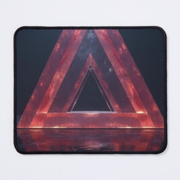 Item preview, Symmetrical red triangular frame over dark water designed and sold by Mianku | Für das Leben.