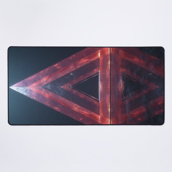 Item preview, Symmetrical red triangular frame over dark water designed and sold by Mianku | Für das Leben.