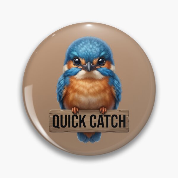Item preview, Quick Catch Funny Kingfisher Fishing Design designed and sold by EimSol.