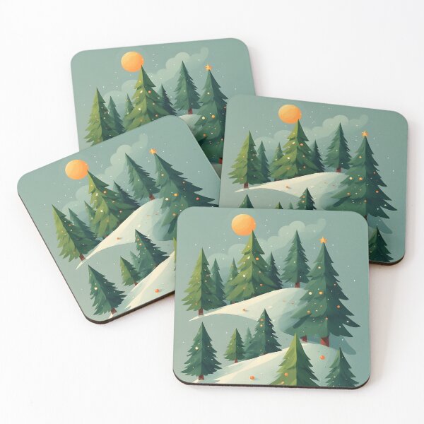 Item preview, Winter Christmas trees in the snowy hills designed and sold by Mianku | Für das Leben.