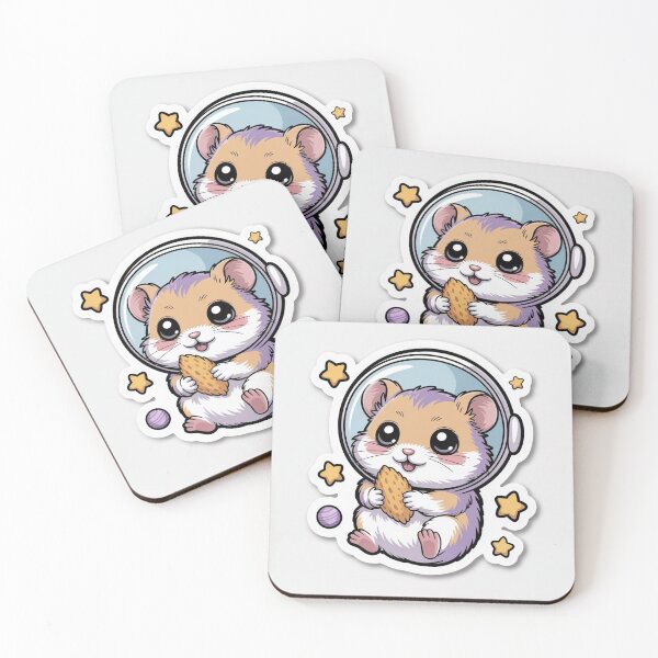 Item preview, Kawaii Hamster Astronaut Sticker — Cute Space Gift, Hamster Lover, Kawaii Art designed and sold by TheFlamedArts.