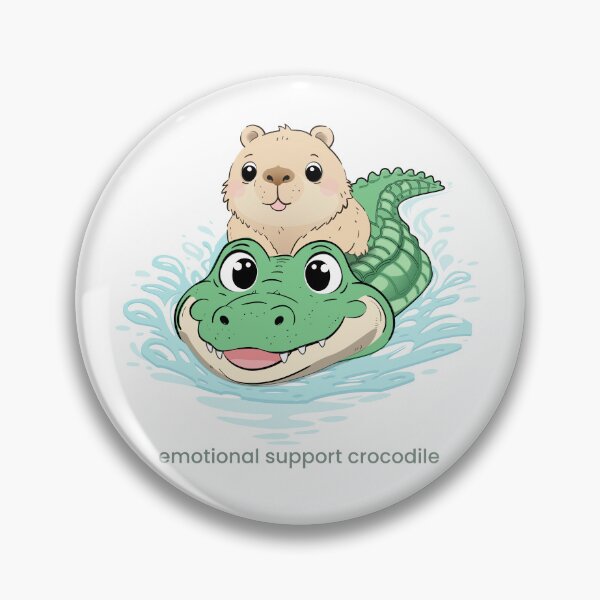 Item preview, capybara emotion support crocodie-T designed and sold by Kanom-Tom.
