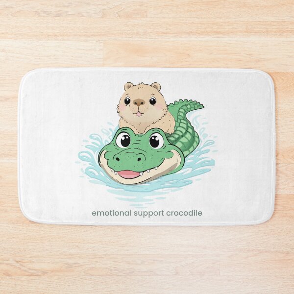 Item preview, capybara emotion support crocodie-T designed and sold by Kanom-Tom.