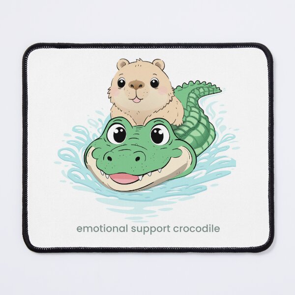 Item preview, capybara emotion support crocodie-T designed and sold by Kanom-Tom.