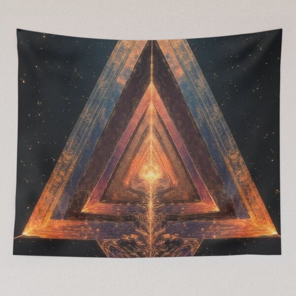 Item preview, Abstract Golden Pyramid in a Star Nebula designed and sold by Mianku | Für das Leben.