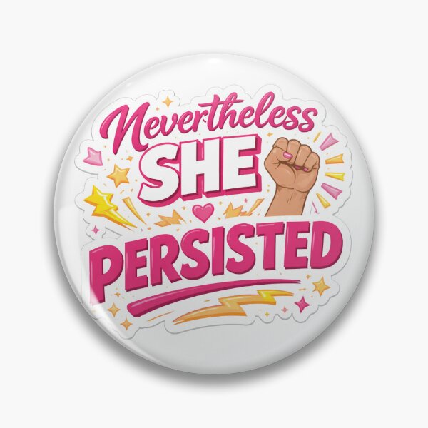 Item preview, Nevertheless She Persisted Sticker ✊? | Feminist Empowerment Decal | Bold Activist Quote with Raised Fist designed and sold by SparkVault.