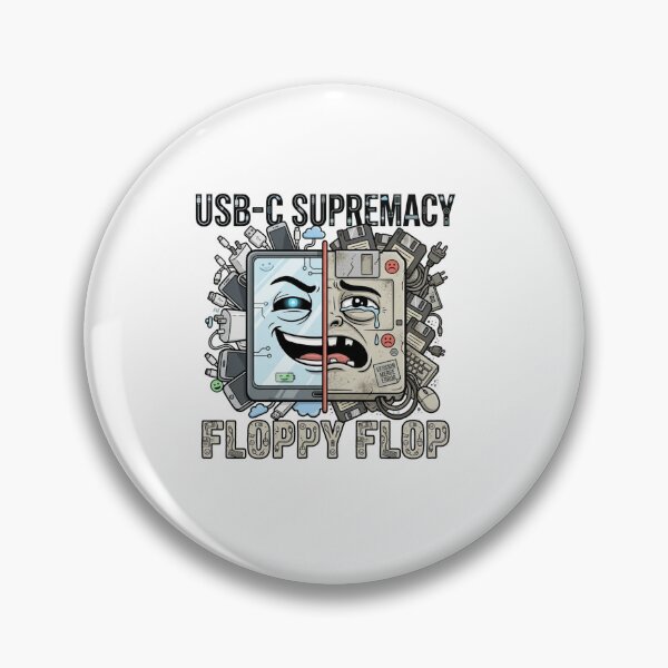 Item preview, USB-C SUPREMACY / FLOPPY FLOP designed and sold by Imaginarium of Chaos falcon88 .