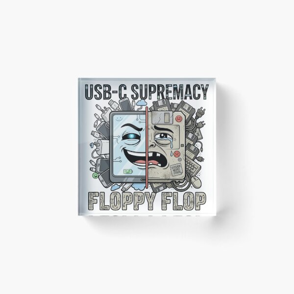 Item preview, USB-C SUPREMACY / FLOPPY FLOP designed and sold by Imaginarium of Chaos falcon88 .