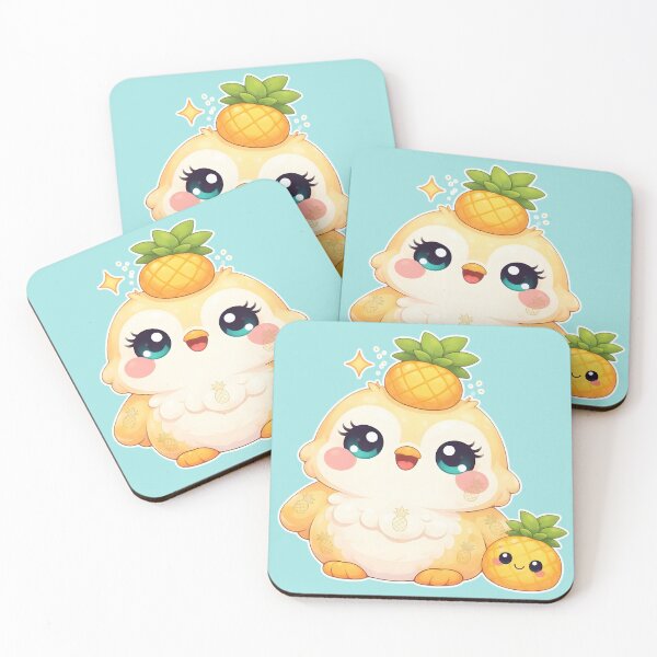 Item preview, Kawaii Tropical Pineapple Chick designed and sold by The sticker haven.