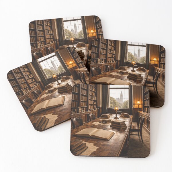 Item preview, Historic London Archive Interior Print | Dark Academia Library Wall Art | Vintage Book Study with Big Ben View designed and sold by Element Horizon Studio.