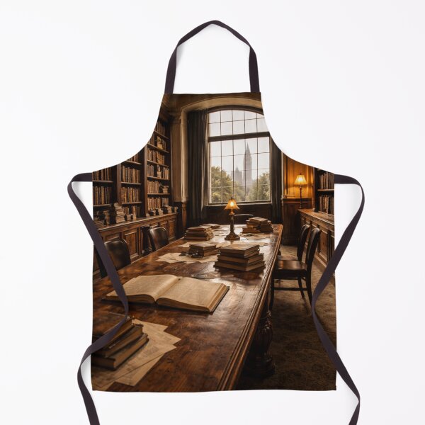 Item preview, Historic London Archive Interior Print | Dark Academia Library Wall Art | Vintage Book Study with Big Ben View designed and sold by Element Horizon Studio.
