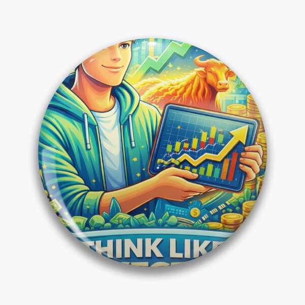 Item preview, Muda Berani Think Like Investor Sticker – Stock Market Mindset, Smart Investing, Financial Freedom, Young Investor Motivation designed and sold by Wander Pop Studio.