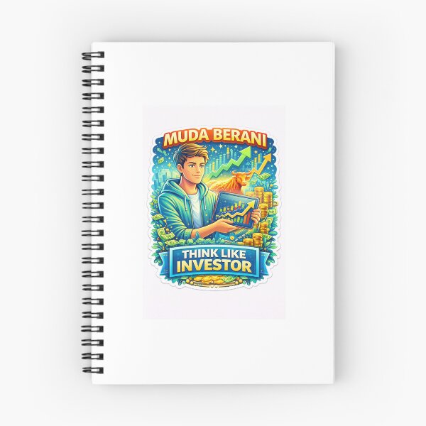 Item preview, Muda Berani Think Like Investor Sticker – Stock Market Mindset, Smart Investing, Financial Freedom, Young Investor Motivation designed and sold by Wander Pop Studio.